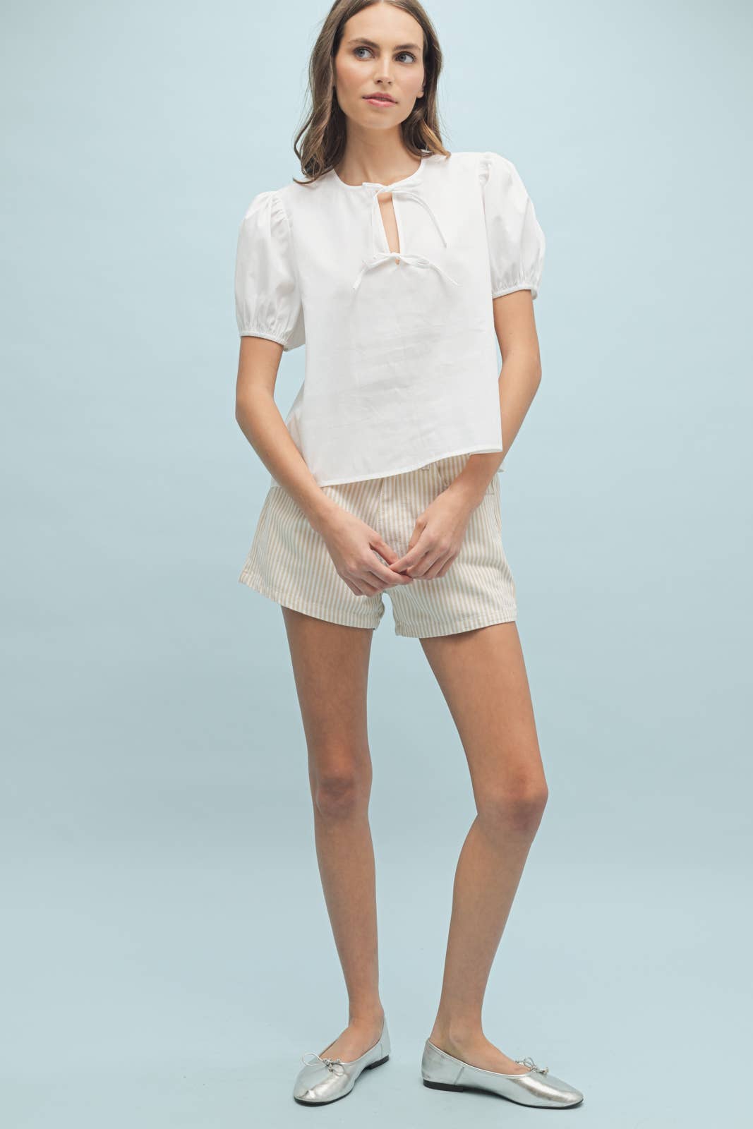 Poplin Bow Blouse