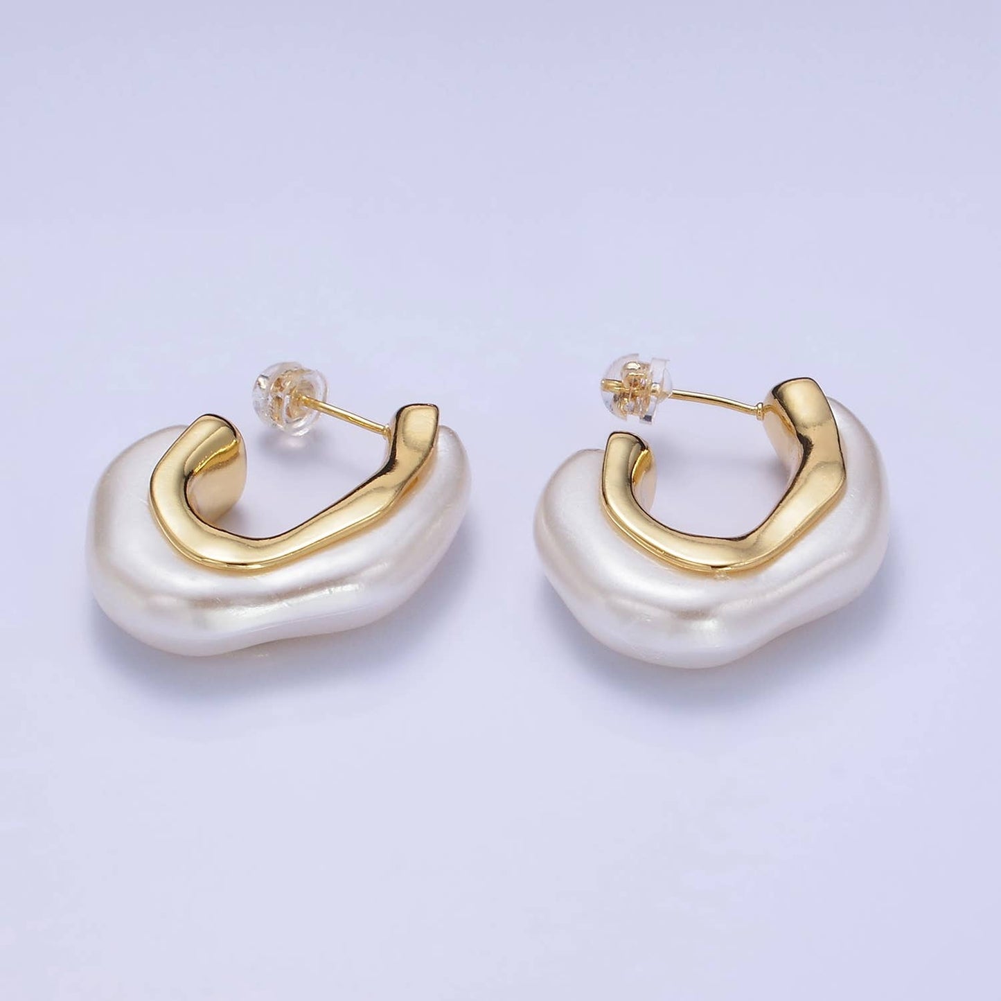 Pearl Geometric Earrings