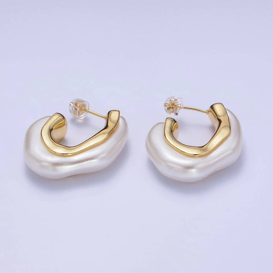 Pearl Geometric Earrings