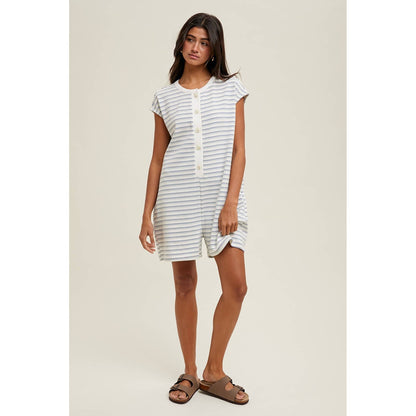Striped Knit Romper