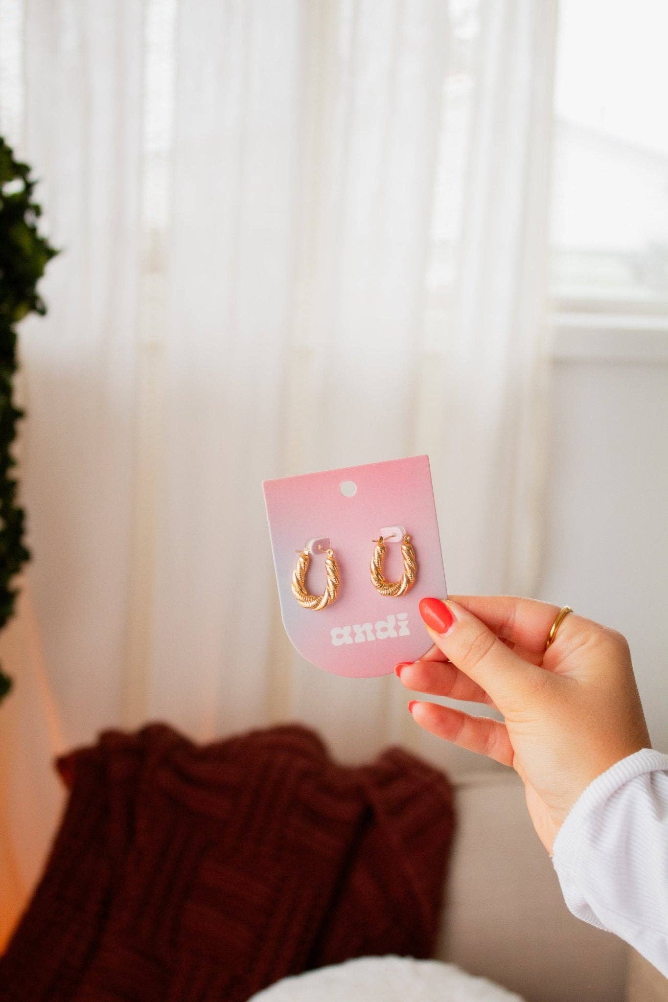 Twisted Hoop Earrings
