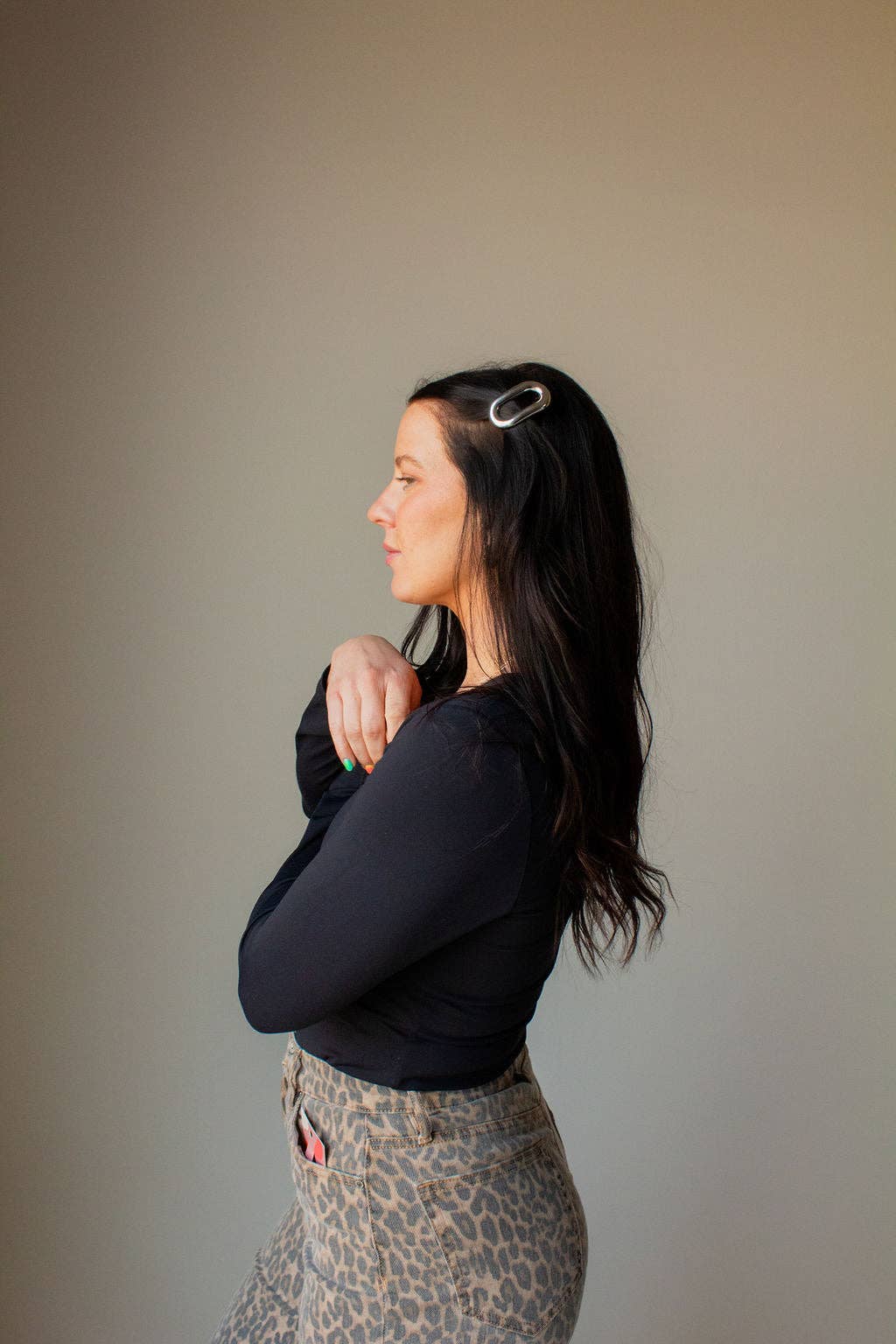 Metal Oval Barrette