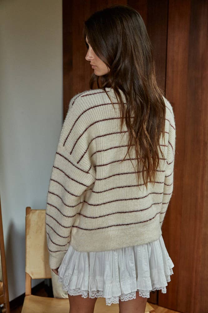 Celia Striped Cardigan