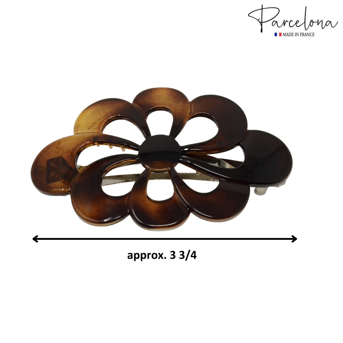 Large French Flower Shell Barrette