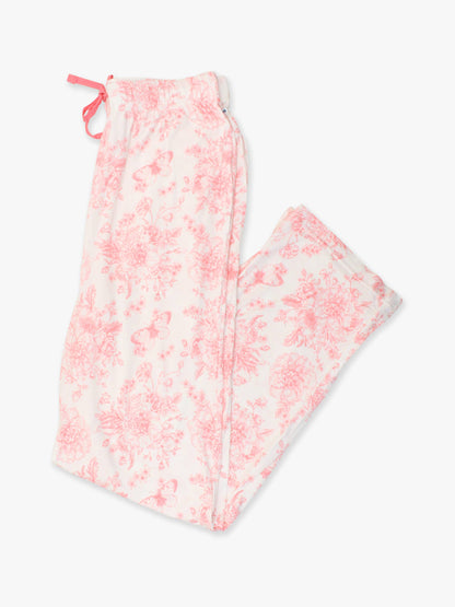 Pink Toile Pajama Pants for Mom