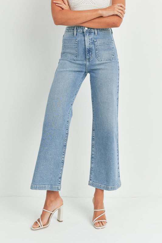 Light Wash Wide Leg Sailor Jean