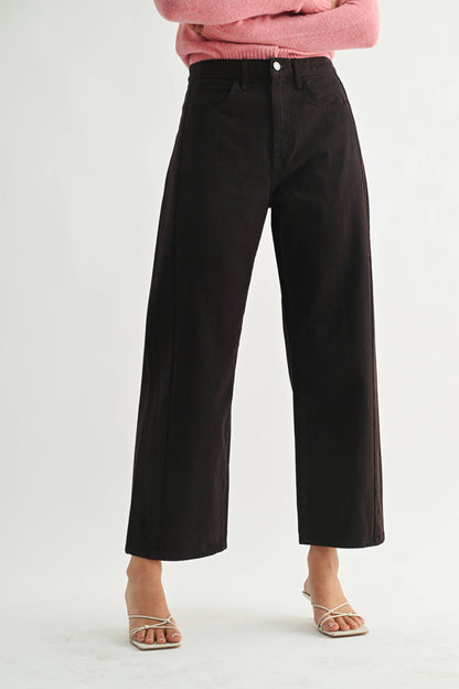 Chocolate Denim Barrel Jean