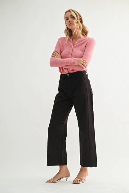 Chocolate Denim Barrel Jean