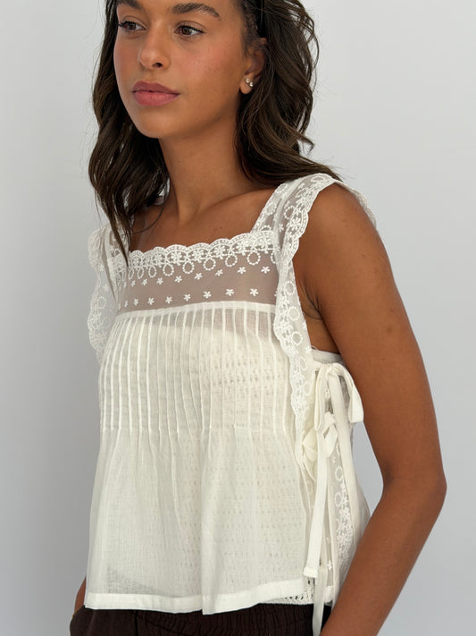Julie Self-Tie Cotton Top