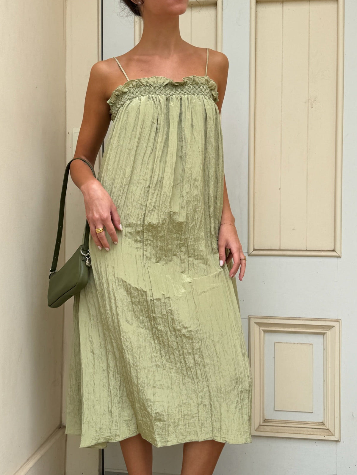 Leah Crinkle Column Dress