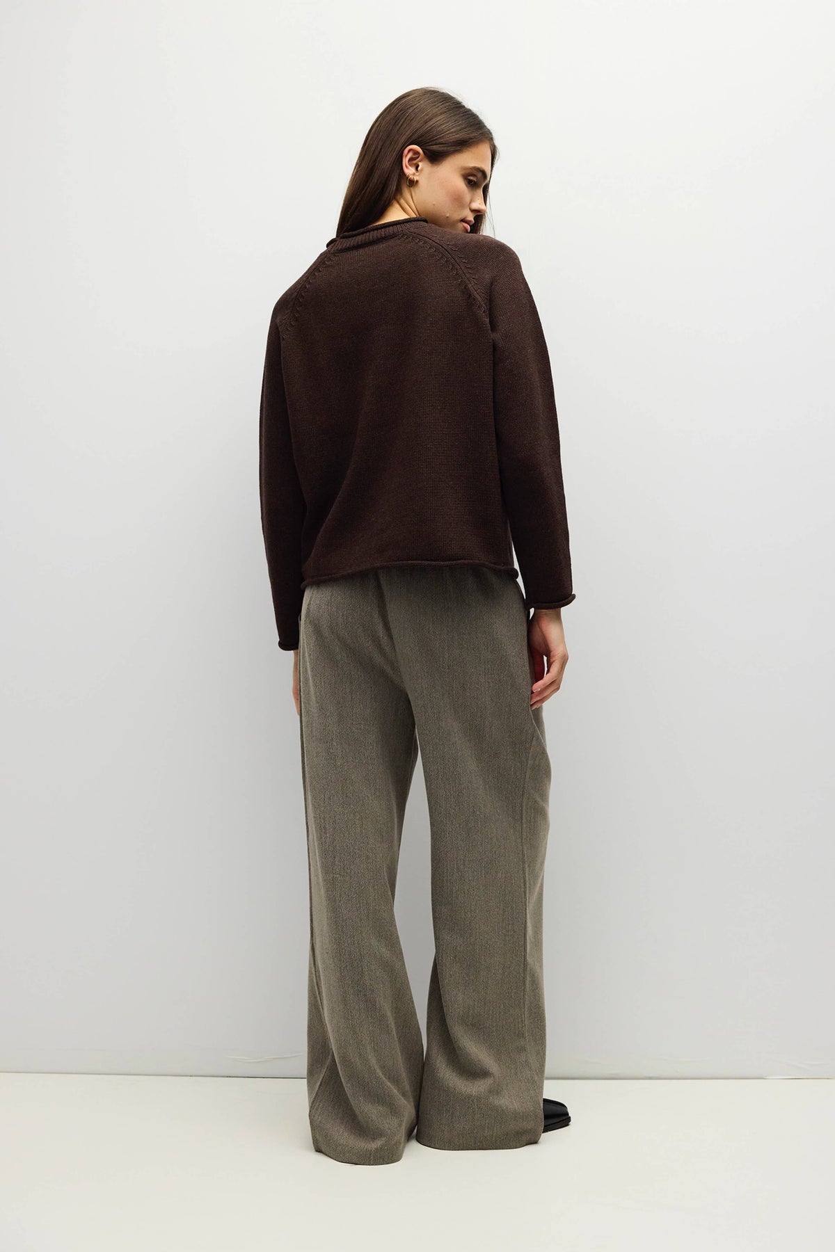 Rolled Edge Raglan Sweater | Multiple Colors