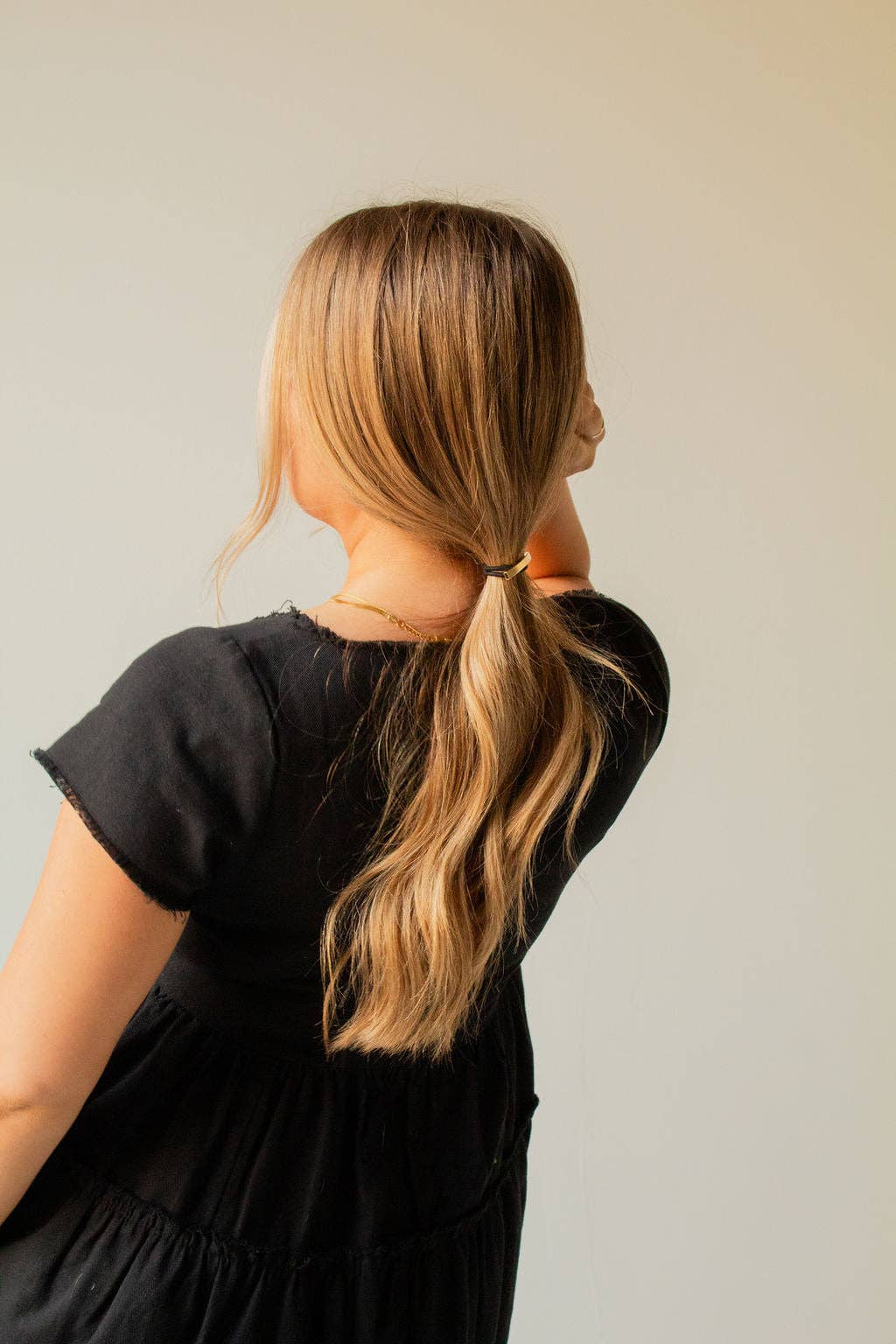 Skinny Gold Bar Hair Tie