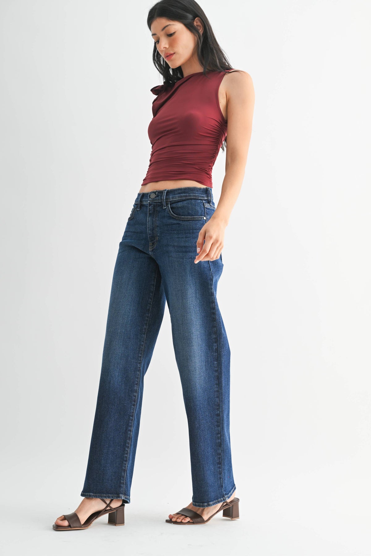 Loose Straight Regular Hem Jeans