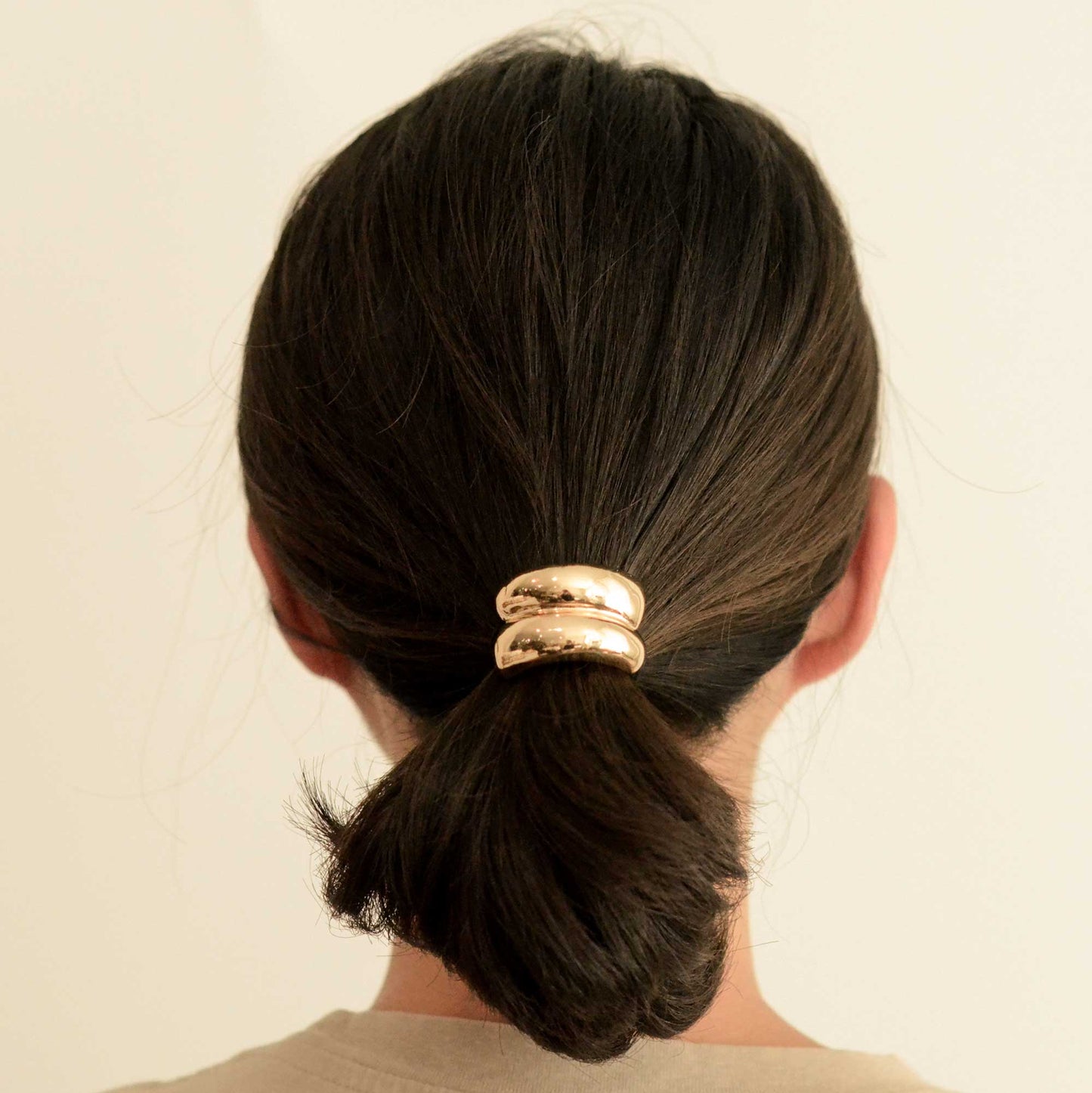 Mini Double Arch Metal Ponytail Hair Tie | Gold or Silvers