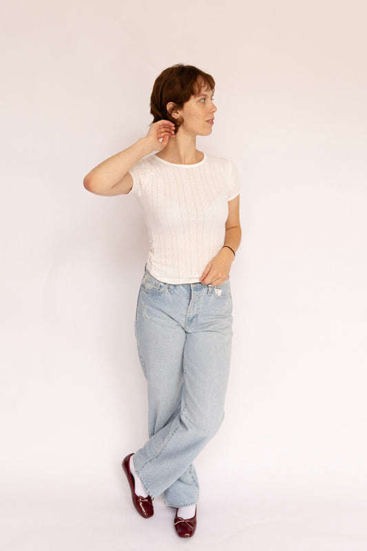 Relaxed Waist Straight Leg Jeans