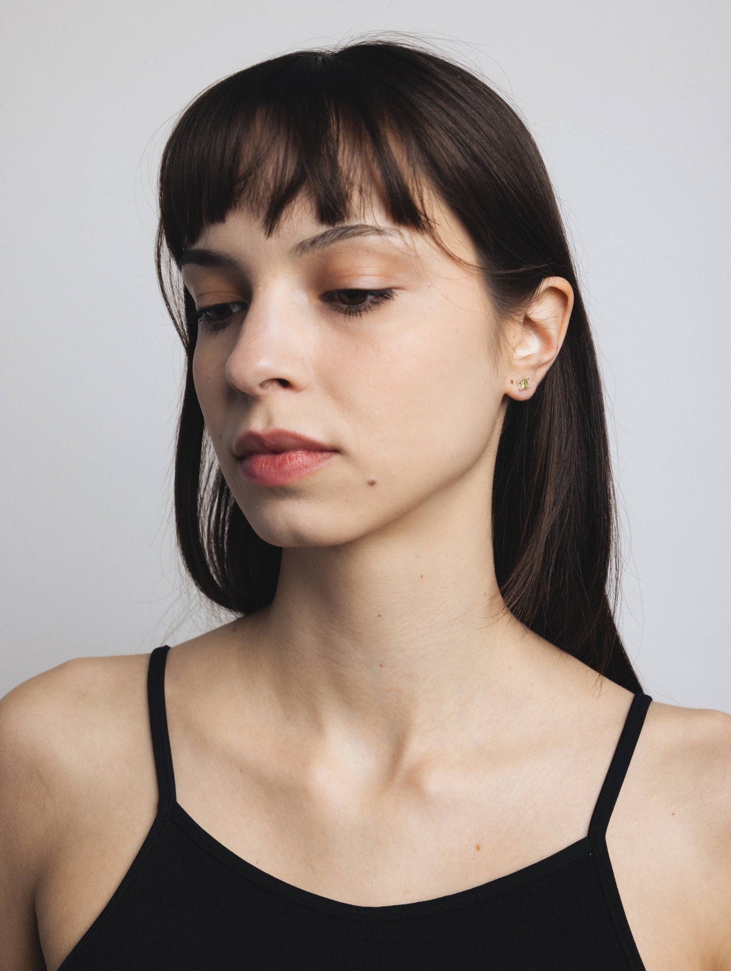 Josie Studs in Green Peridot and Sterling Silver