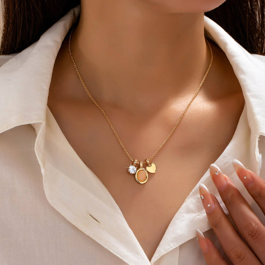 Cluster Rhinestone Necklace