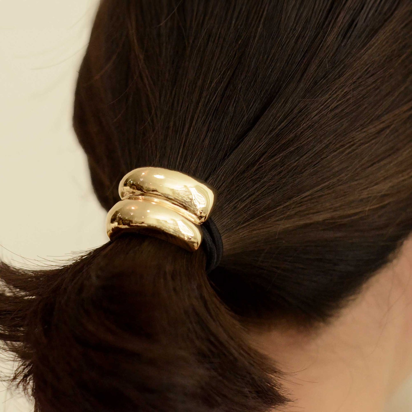 Mini Double Arch Metal Ponytail Hair Tie | Gold or Silvers