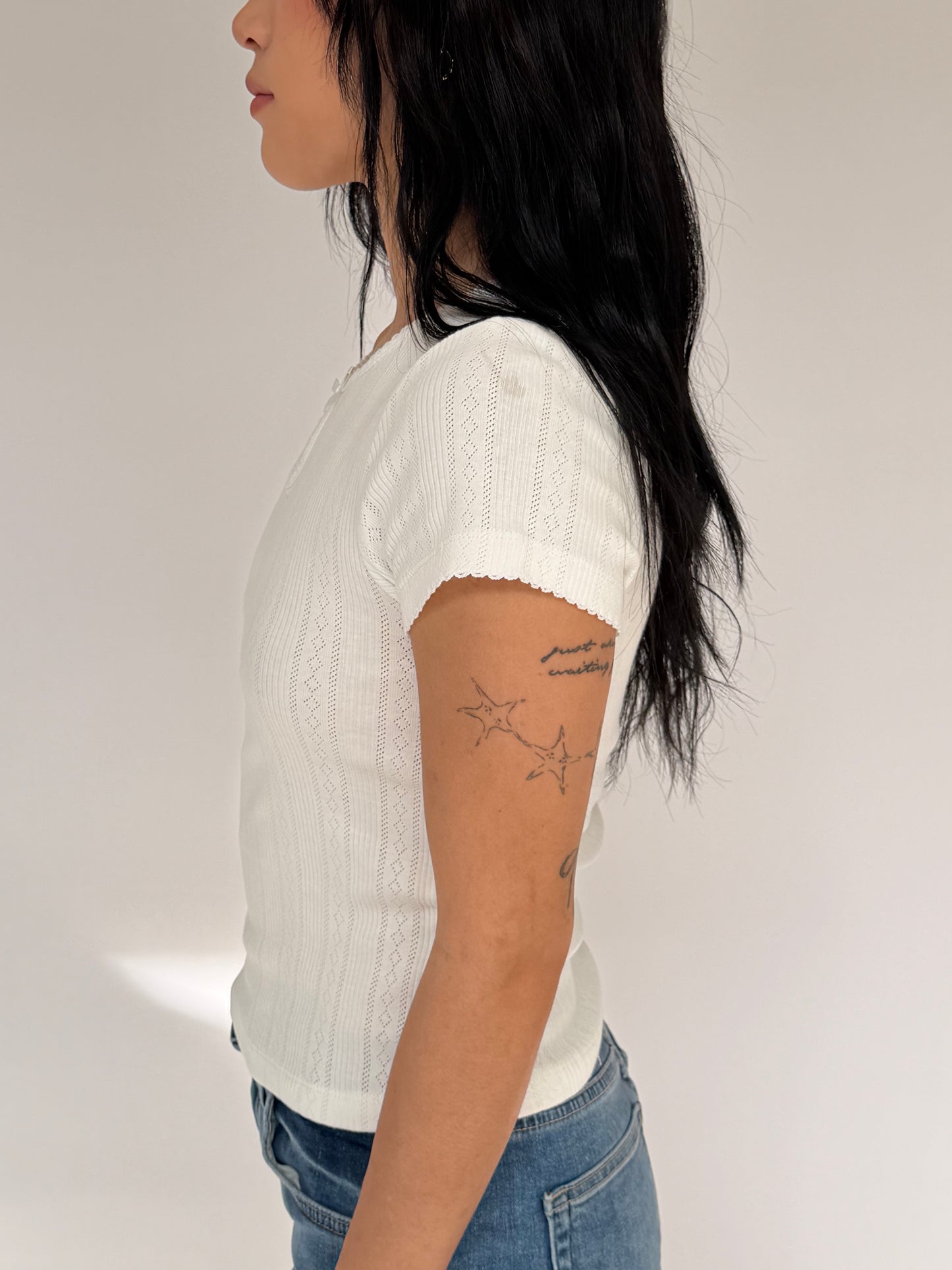 Karla Keyhole Ribbon Top
