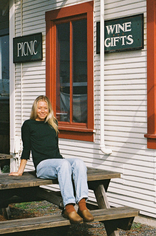 Ballet Pointelle Tee | Pine