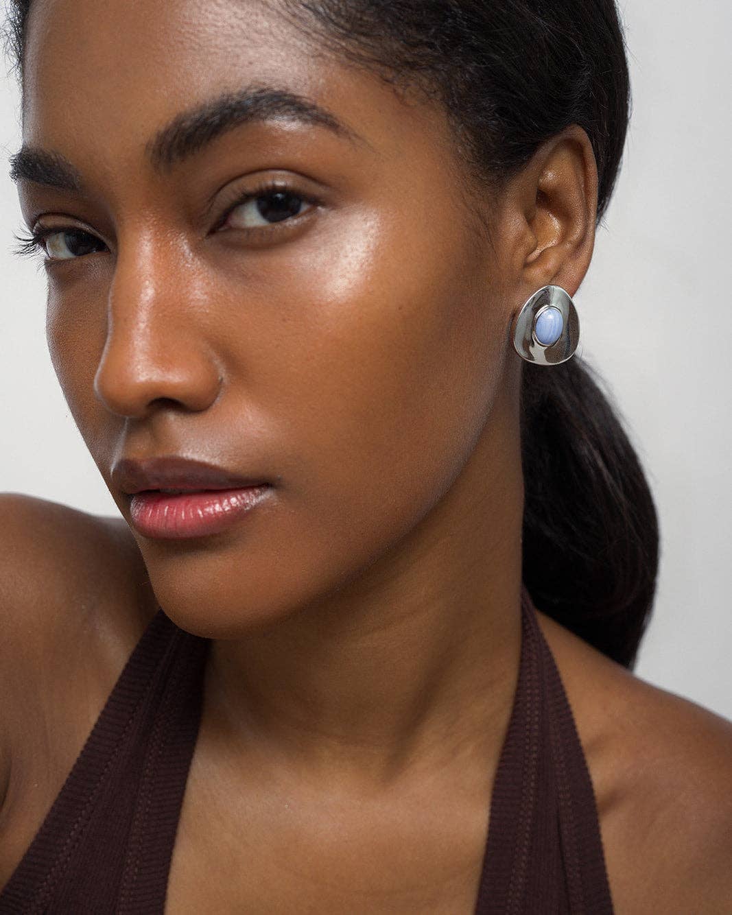 Hunter Statement Studs | Silver