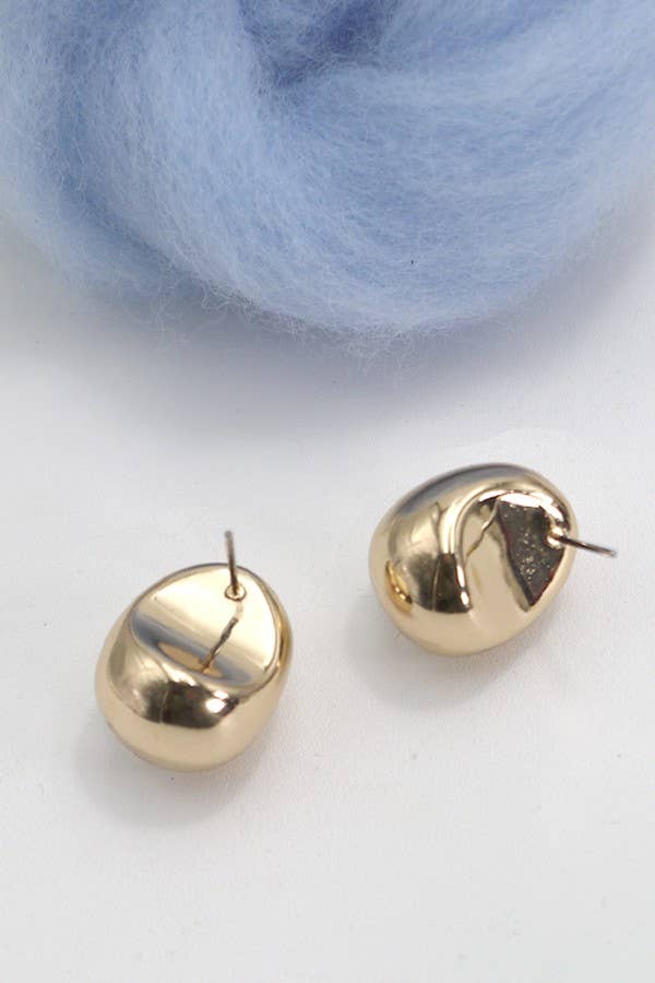 Puffy Oval Earrings