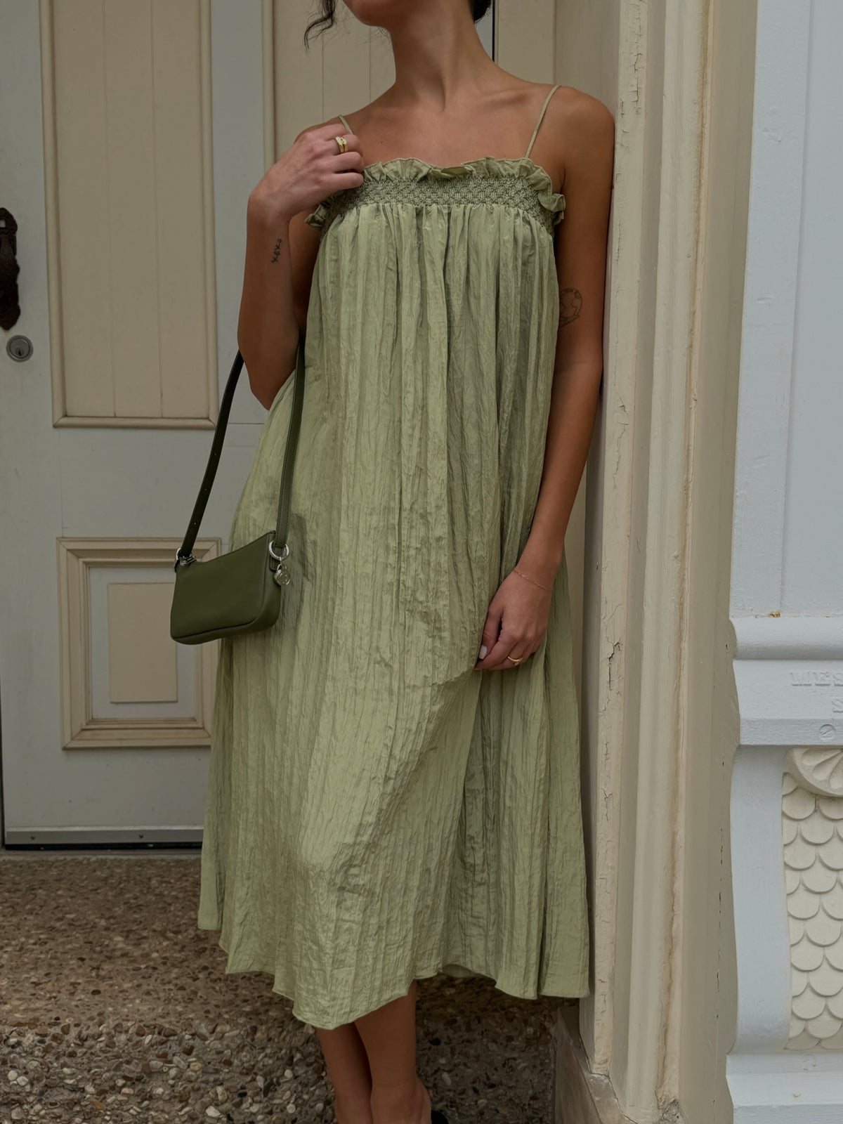 Leah Crinkle Column Dress