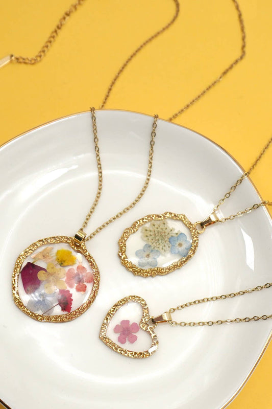 Pressed Flower Necklace