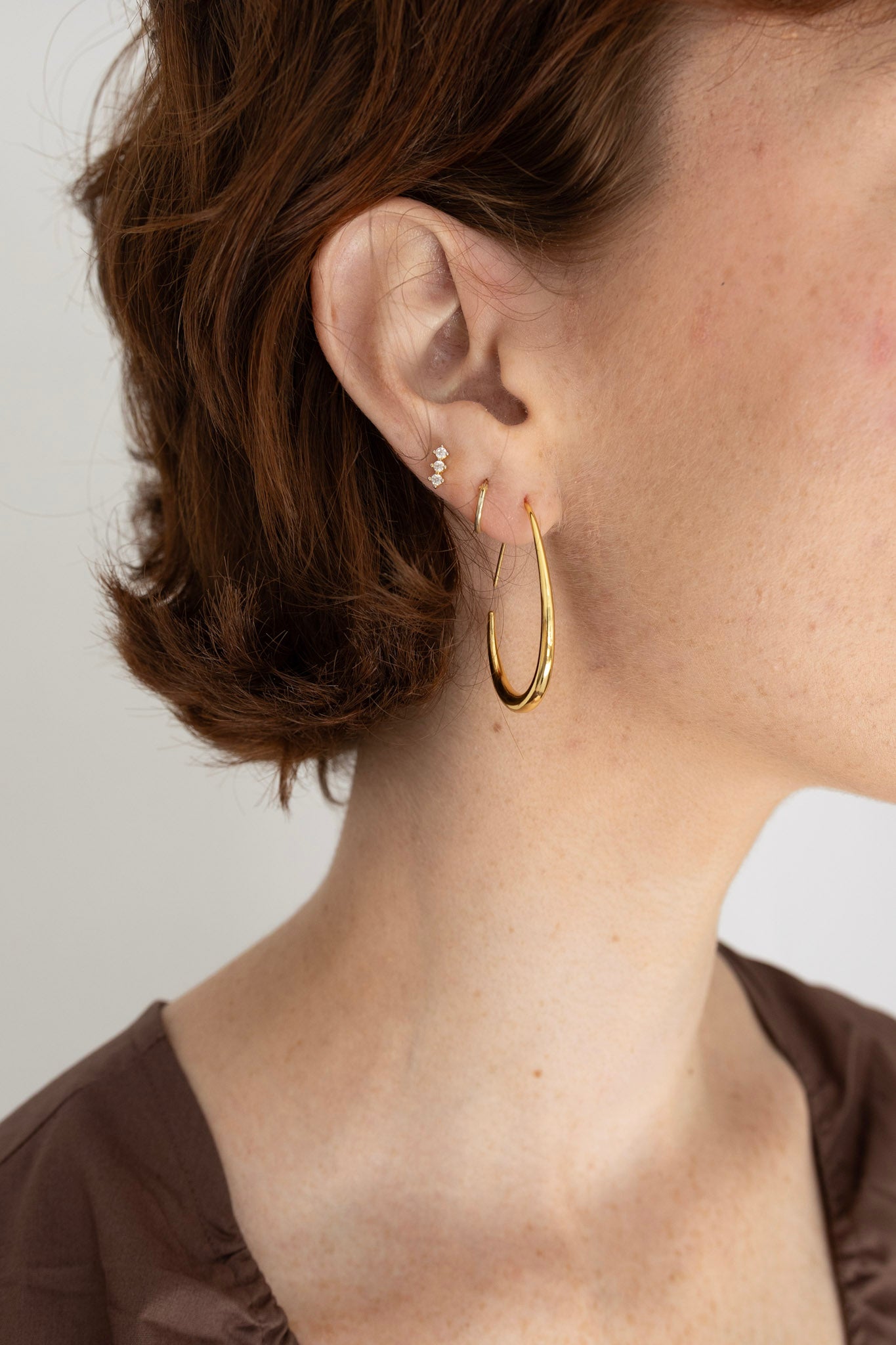Teardrop Thin Hoops