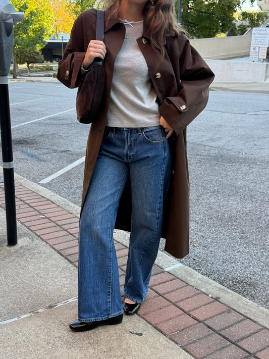 Twisted High Rise Barrel Jean | Dark Wash