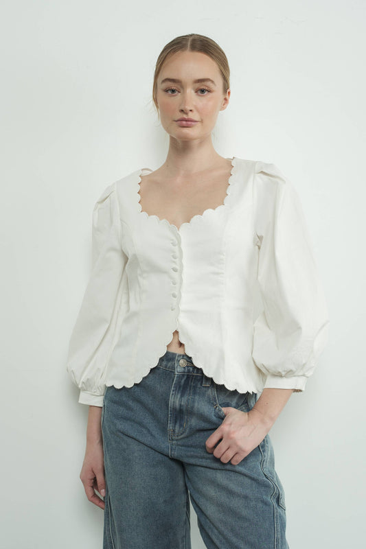 Camilla Scallop Blouse