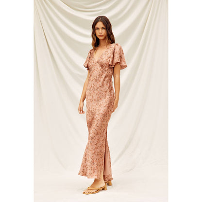Flutter Sleeve Maxi Dress