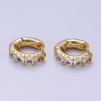 Jeweled Huggie Earrings