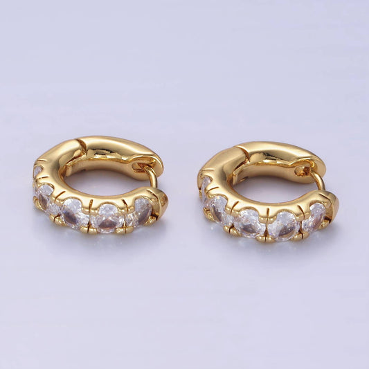 Jeweled Huggie Earrings