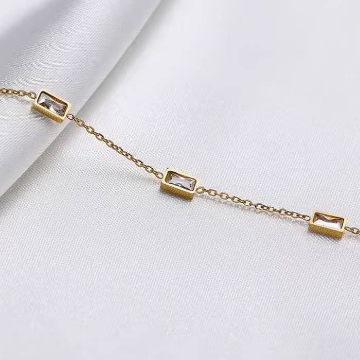 Rectangle Rhinestone Bracelet