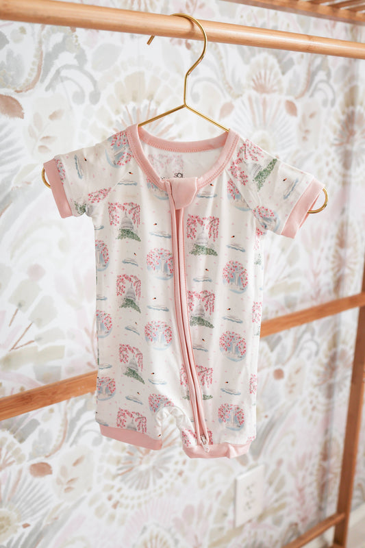 Cherry Blossom Shortie Romper