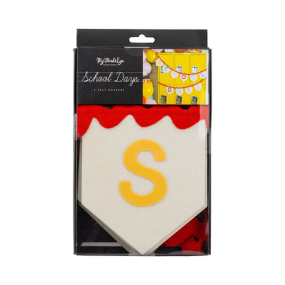 "School Days" Felt Banner