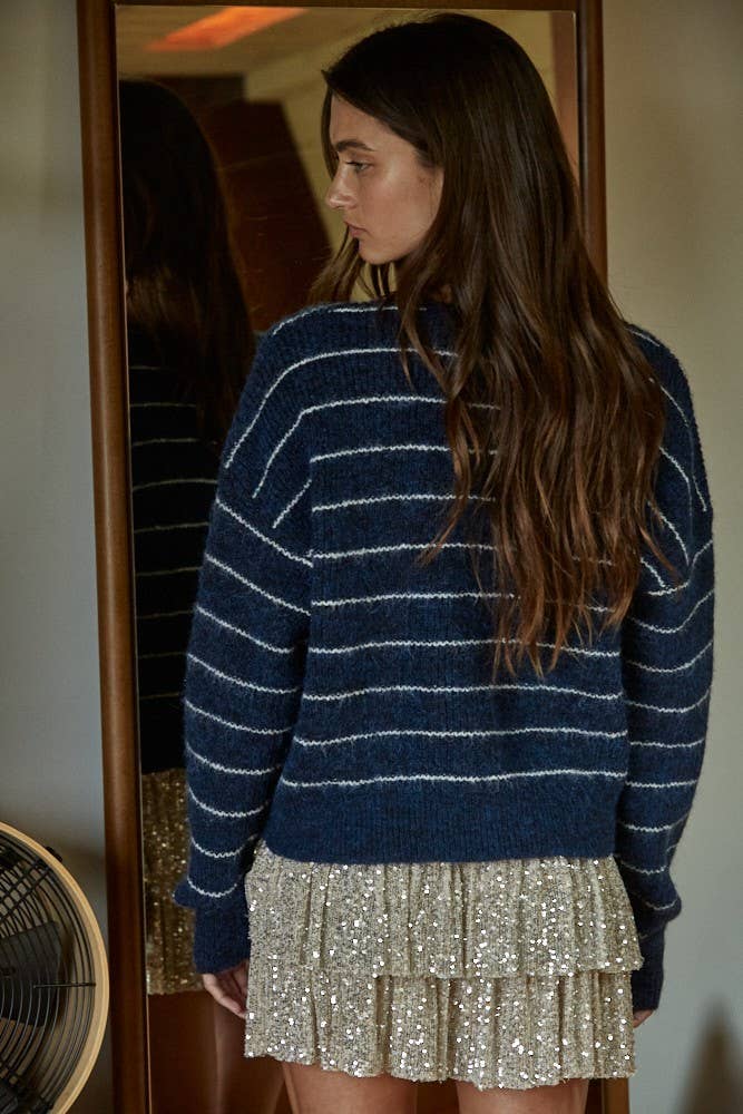 Celia Striped Cardigan