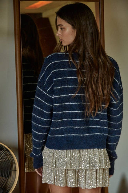 Celia Striped Cardigan