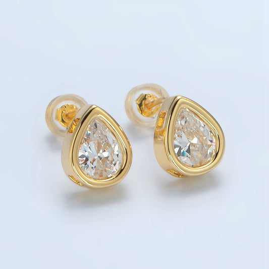 Tear Drop Stud Earrings