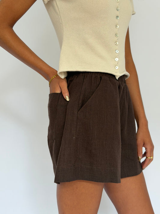 Lee Linen Shorts | Brown