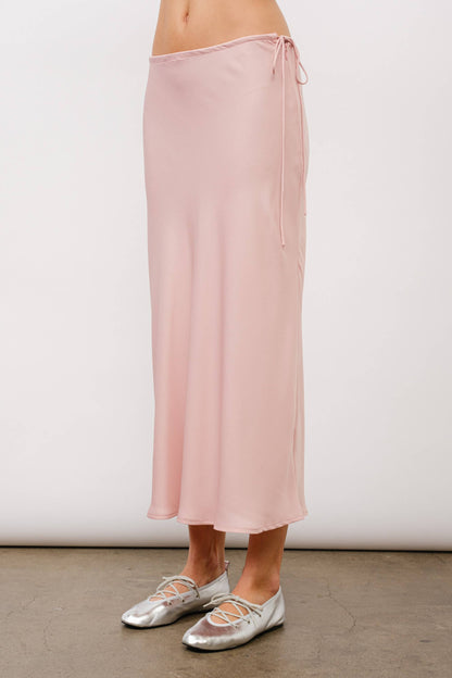 Christy Bias Midi Skirt - Pink Quartz