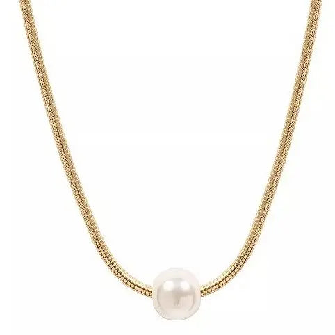 Snake Chain Pearl Necklace