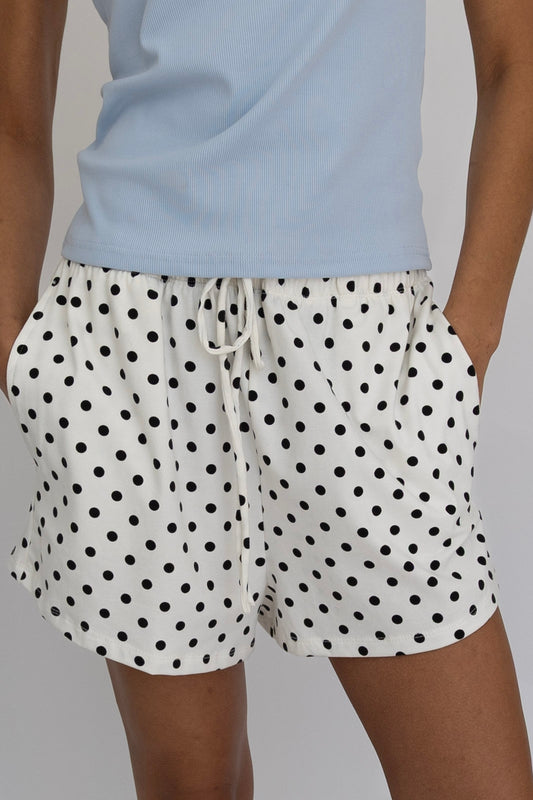 Polka Dot Drawstring Shorts