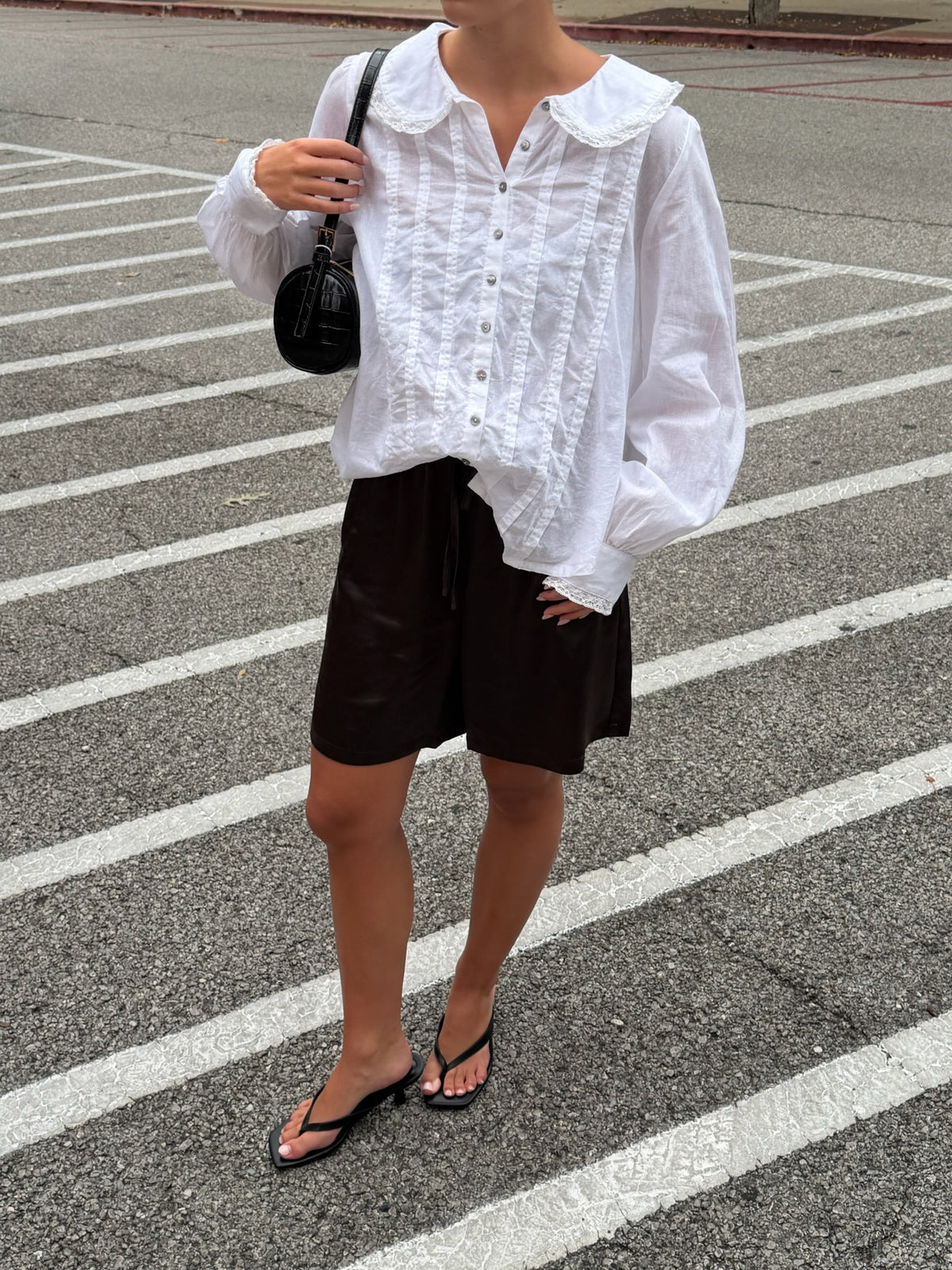 Fran Collar Pin tuck Blouse
