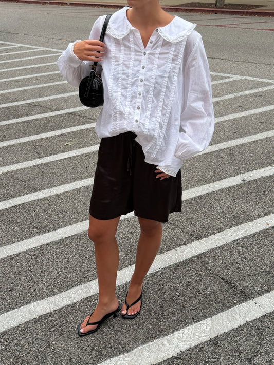 Fran Collar Pin tuck Blouse