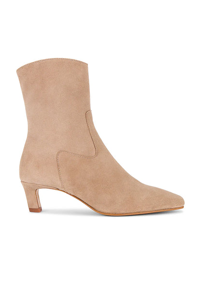 Nash Suede Beige Leather Ankle Boots