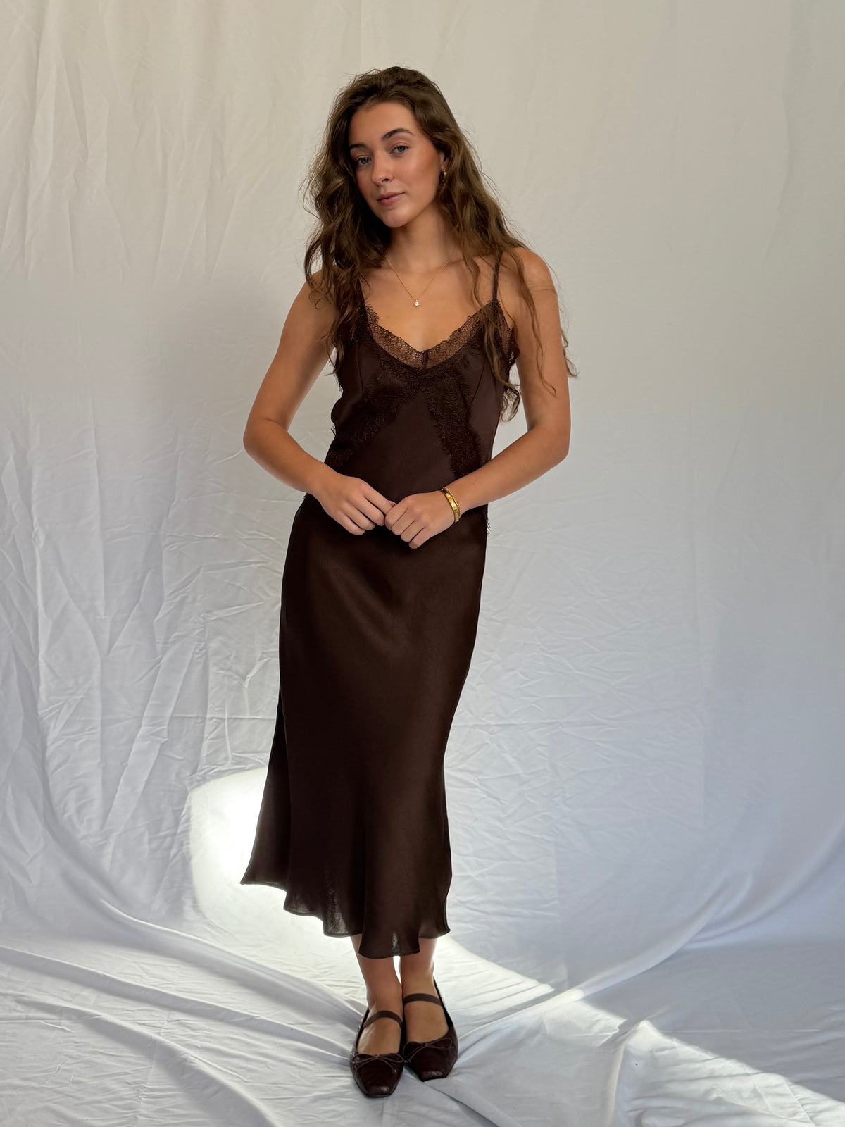 Laney Lace Midi Dress | Mocha