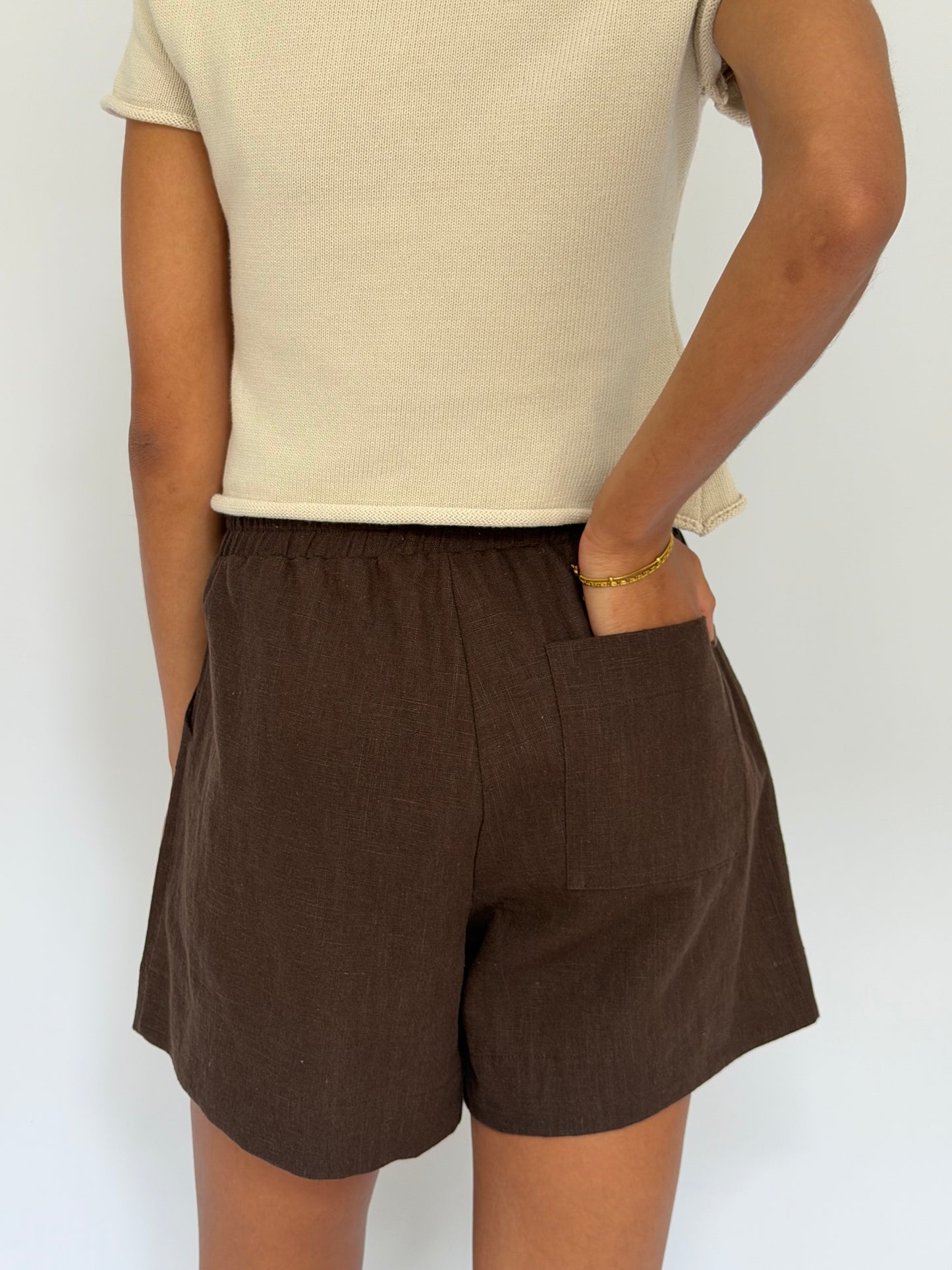 Lee Linen Shorts | Brown