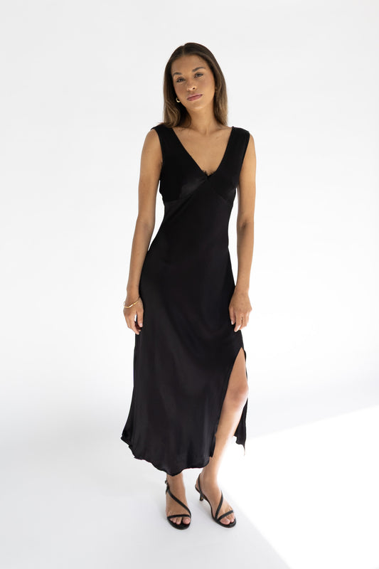 Rose Satin Dress